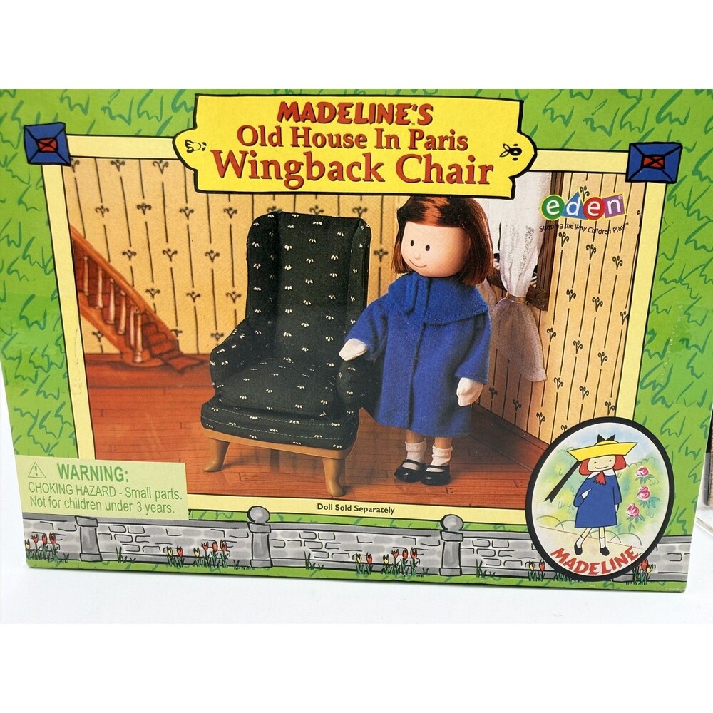 MADELINE'S Old House In Paris Wingback Chair NEW SEALED BOX 2000 Dollhouse Mini